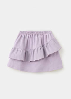 Ruffled cotton skirt — Lilac 2