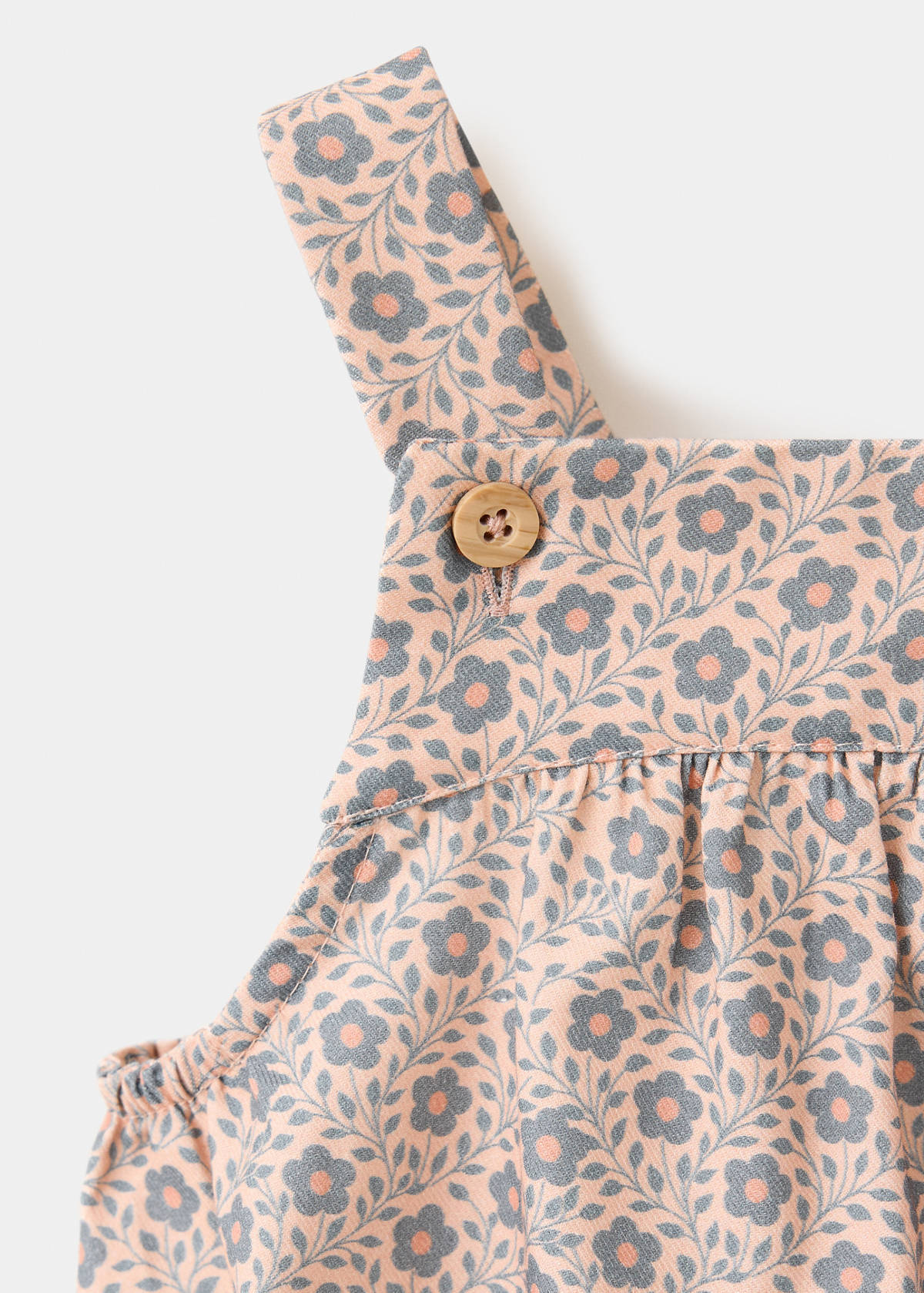 Cotton floral dungarees — Pink