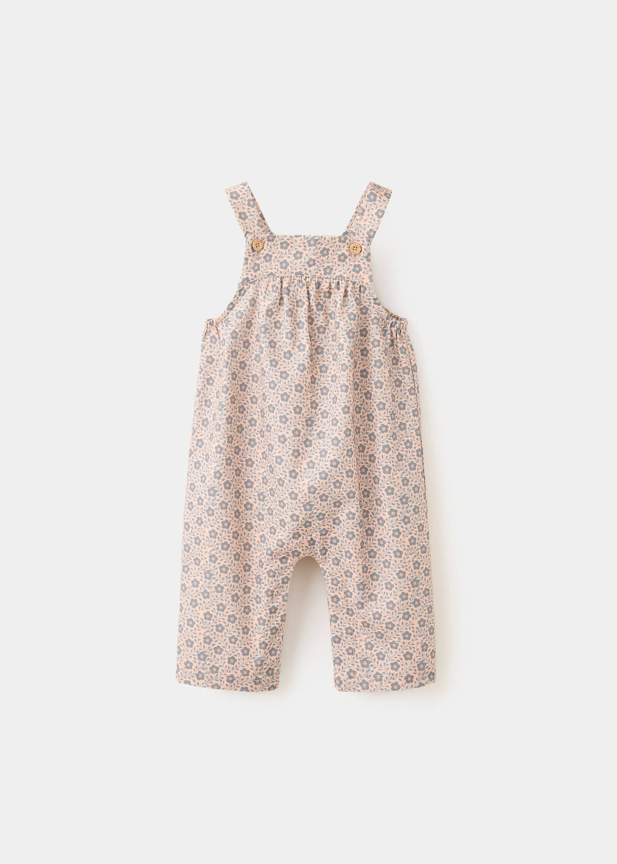 Cotton floral dungarees — Pink