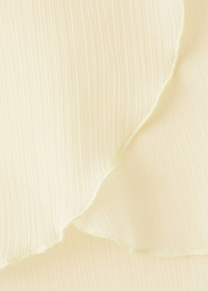Strapless dress with ruffles — Yellow