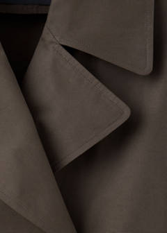 Short double-breasted trench coat — Chocolate 7