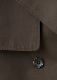 Short double-breasted trench coat — Chocolate 8