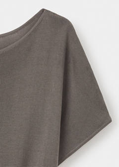 Ruched fine-knit sweater — Medium Brown 2