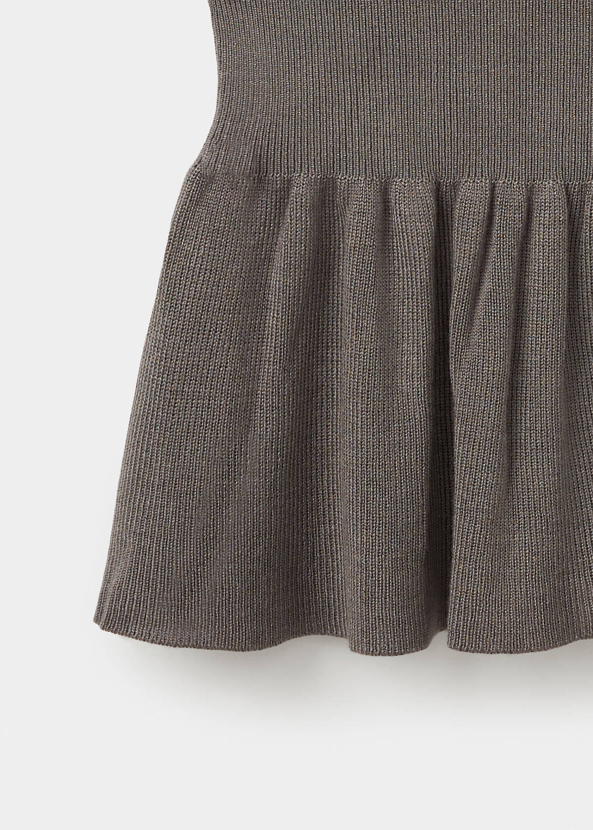 Ruched fine-knit sweater — Medium Brown