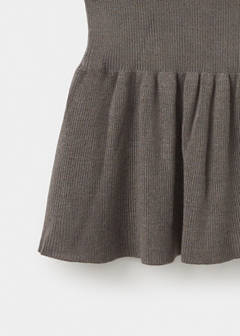 Ruched fine-knit sweater — Medium Brown 3