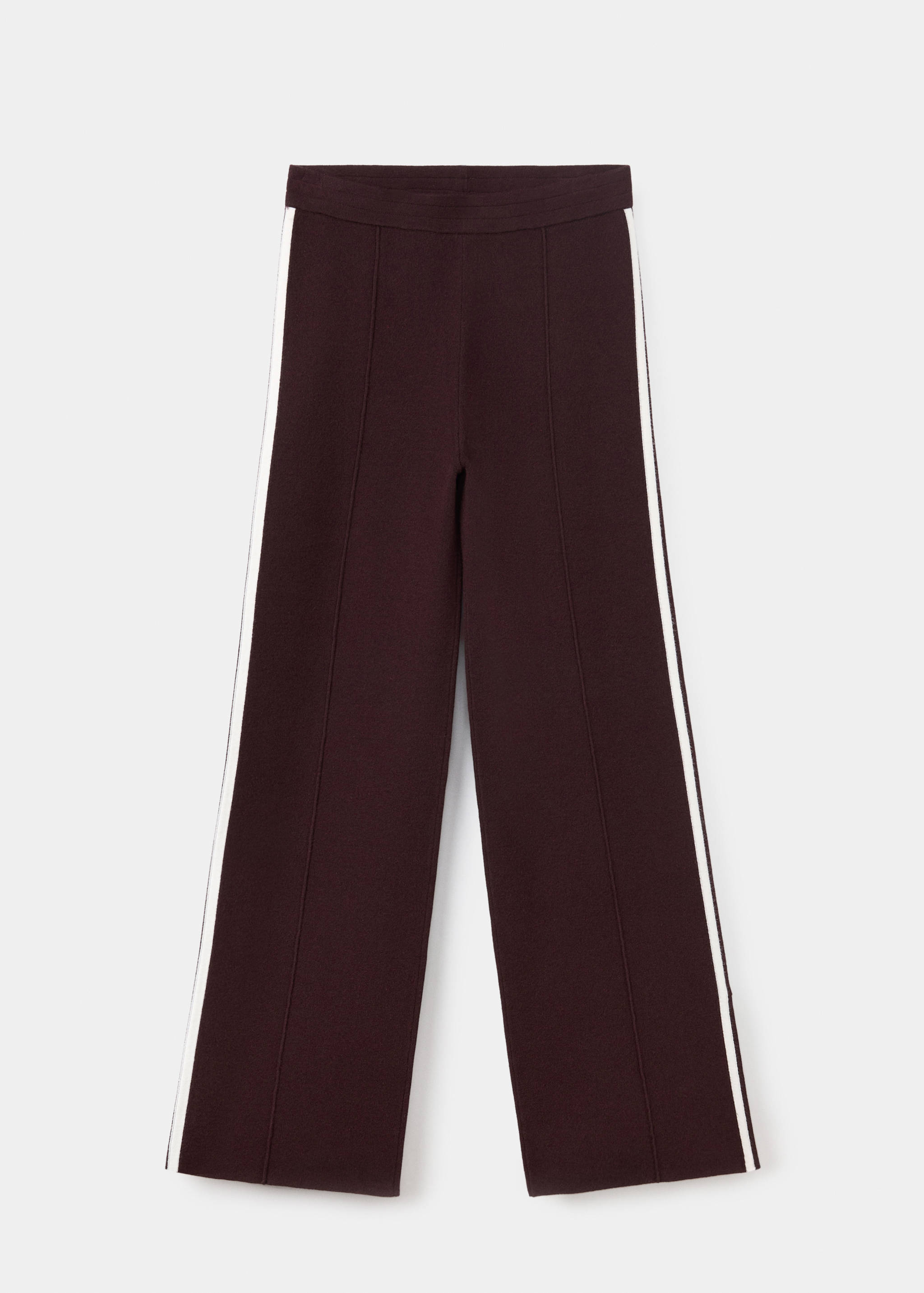 Knitted trousers with contrasting stripes - Article without model