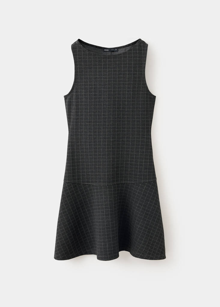 Flared knit dress — Grey