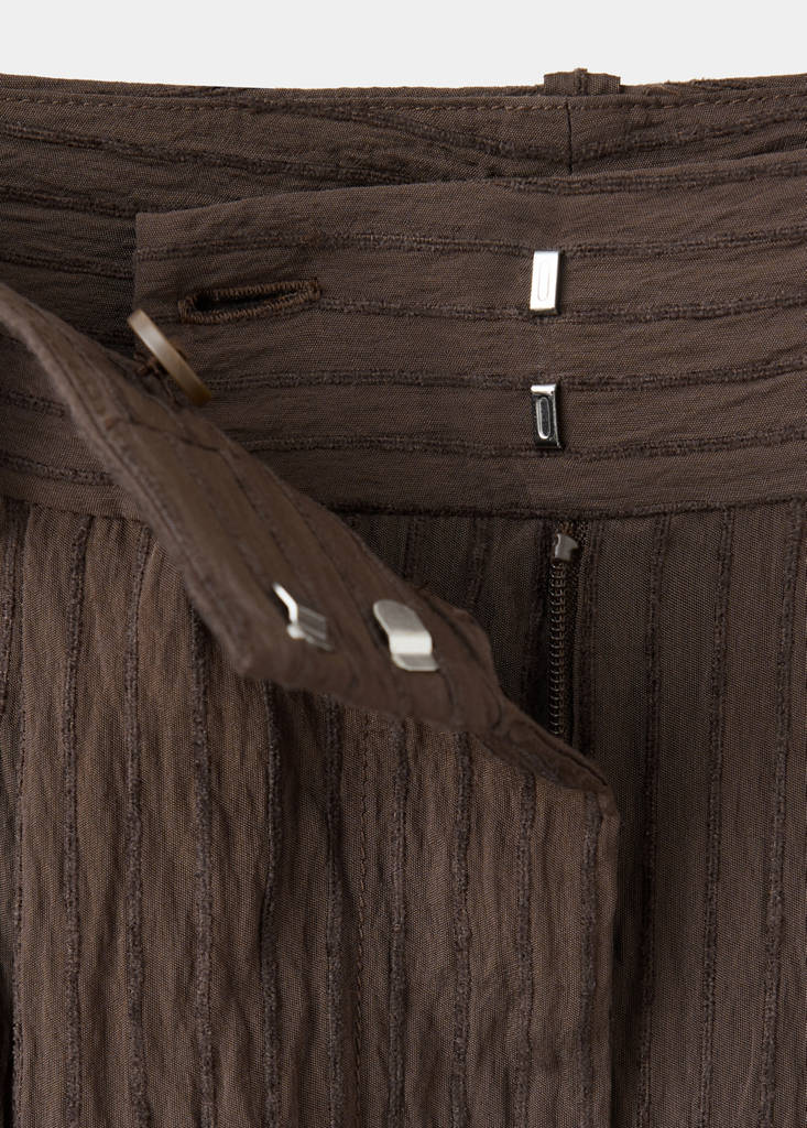 Wide leg fluid trousers — Brown