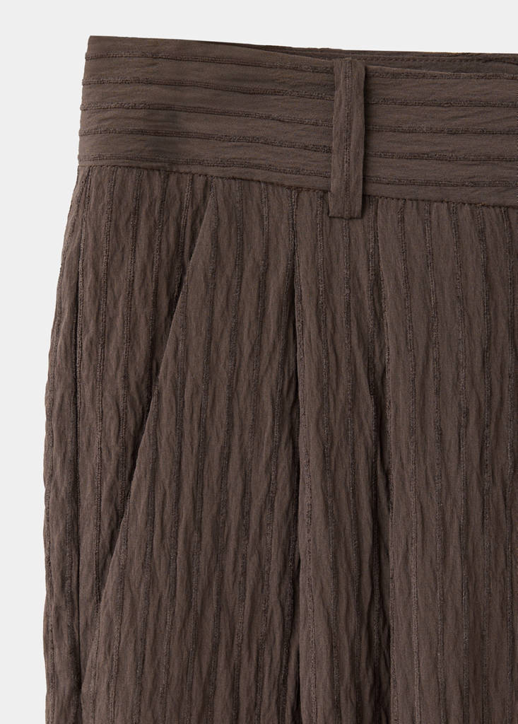 Wide leg fluid trousers — Brown