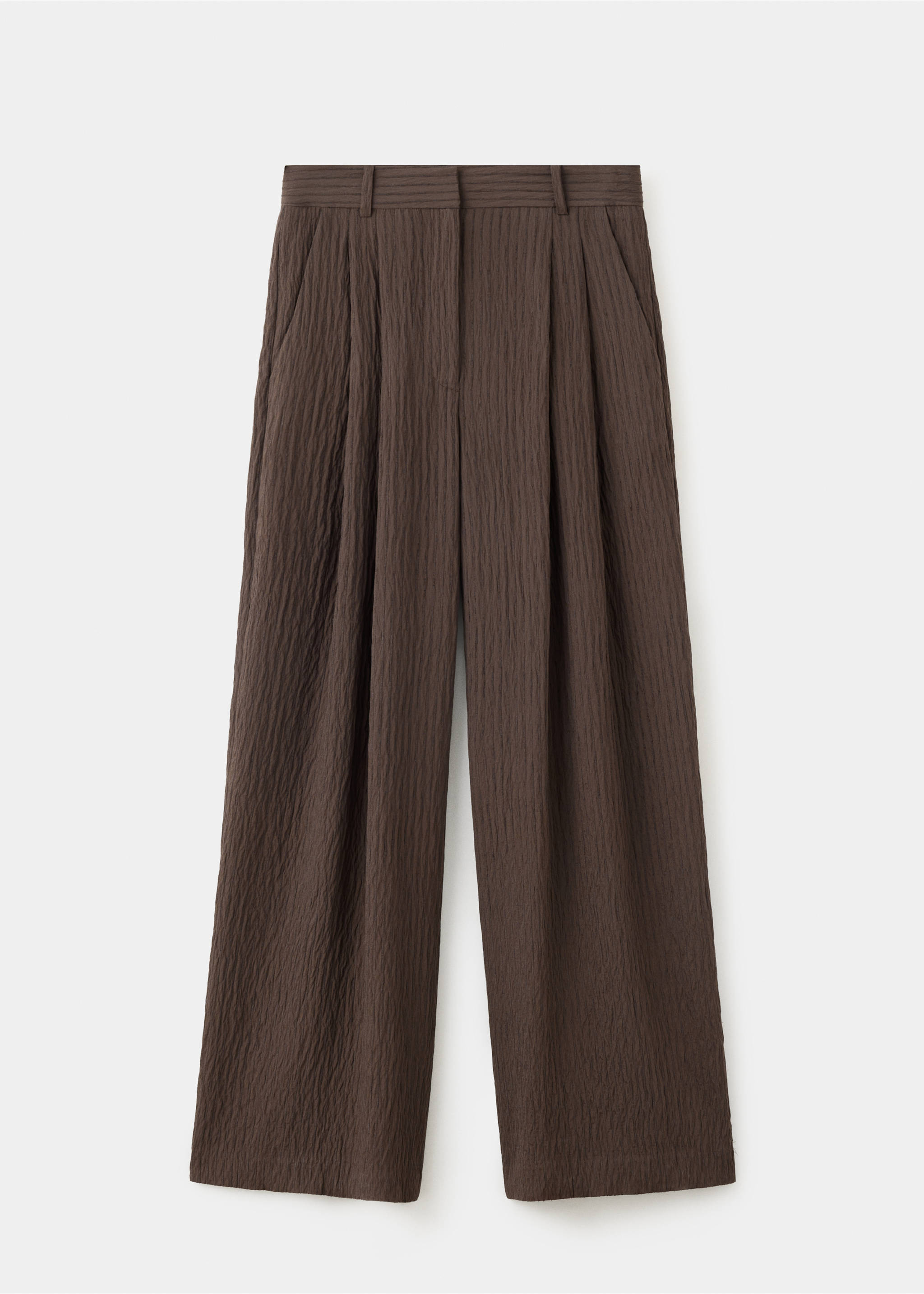 Wide leg fluid trousers - Article without model, Brown. Ref: 37074071-00.
