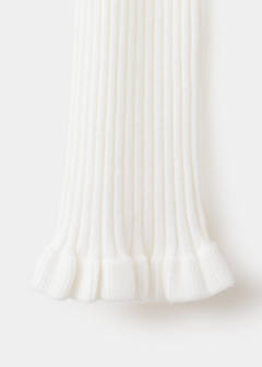 Ribbed ruffle cardigan — Ecru 7
