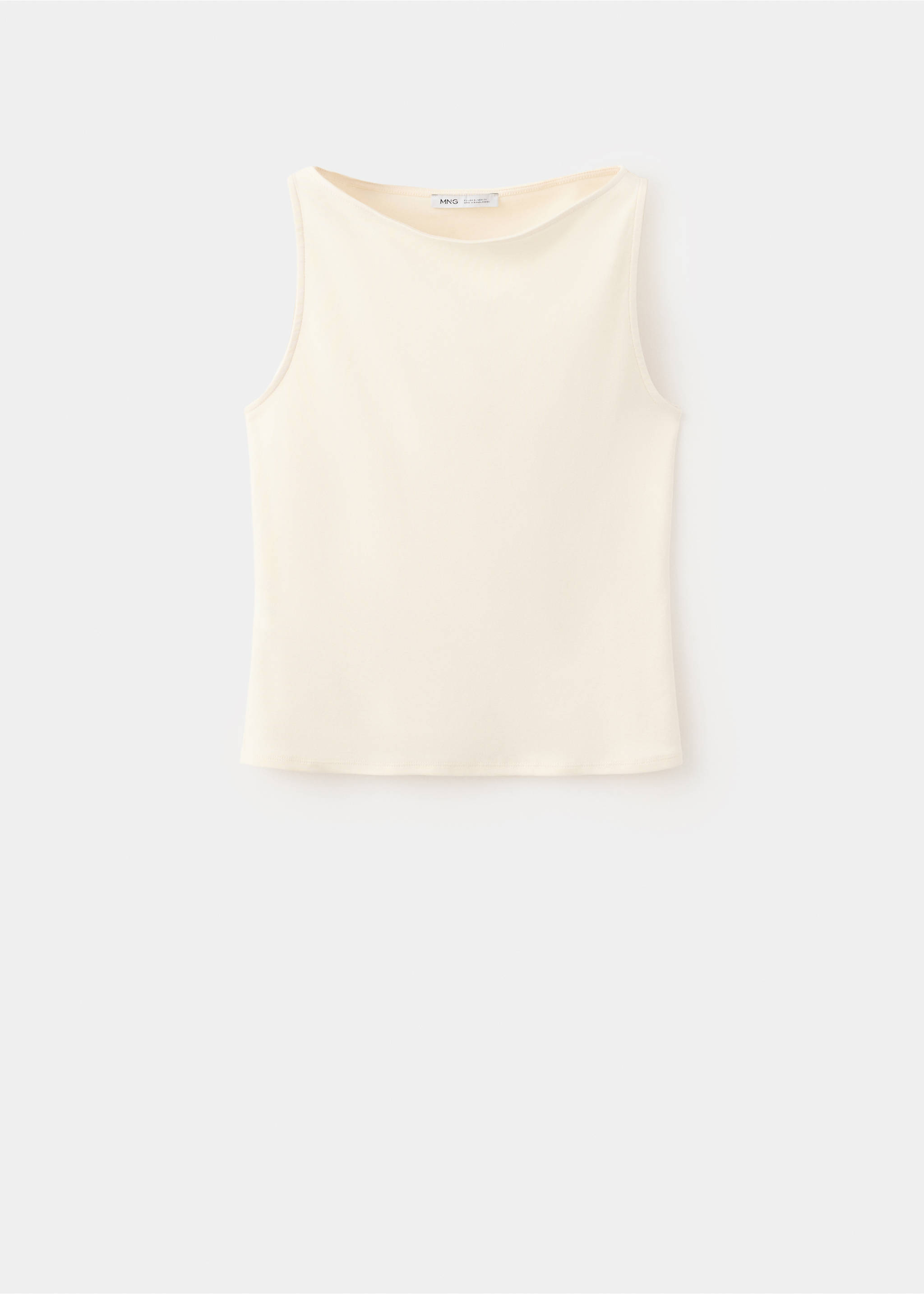 Boat-neck top - Article without model, Ecru. Ref: 37074074-00.