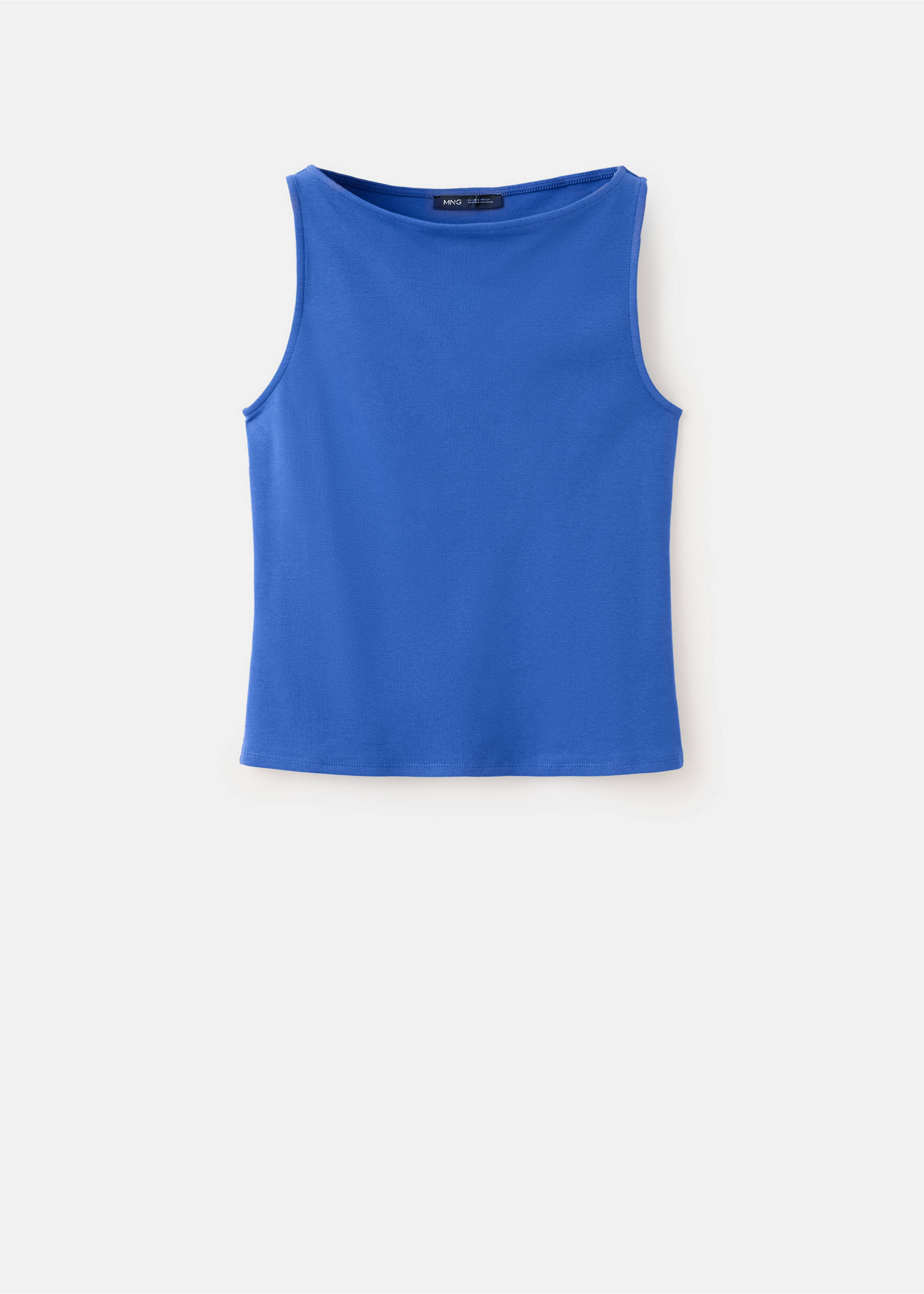 Boat-neck top - Article without model, Blue. Ref: 37074074-00.