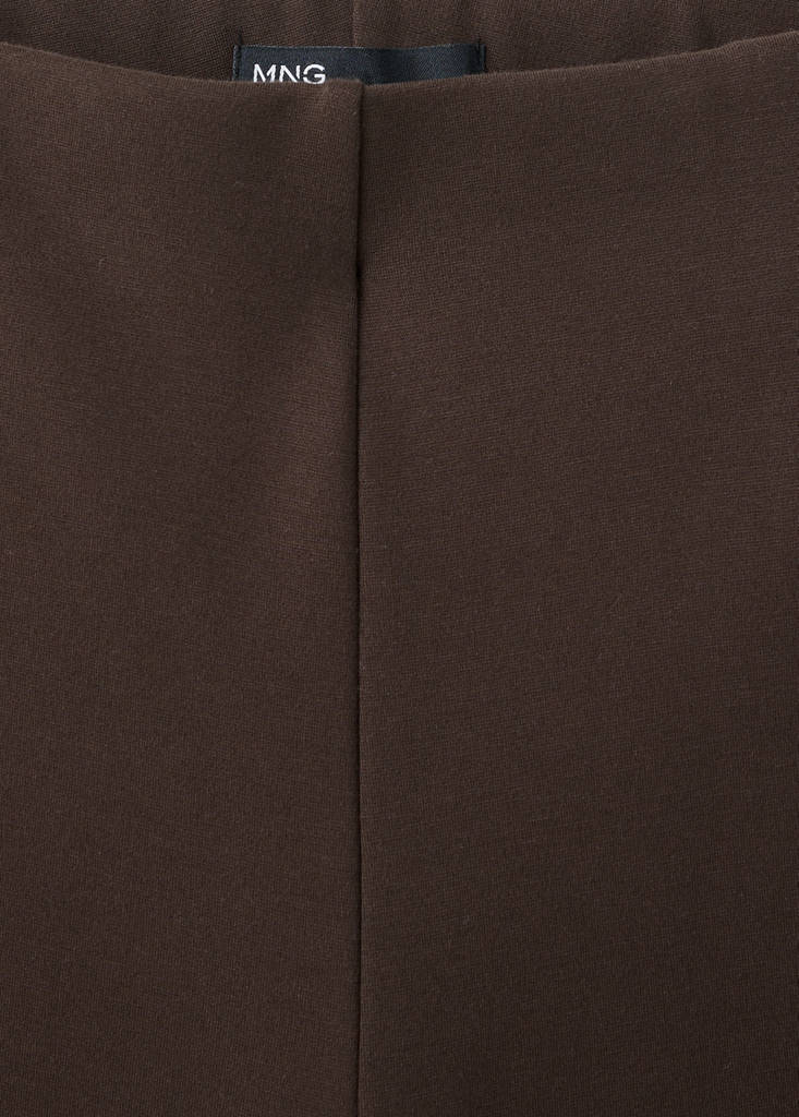 Fine-knit straight-fit trousers — Brown