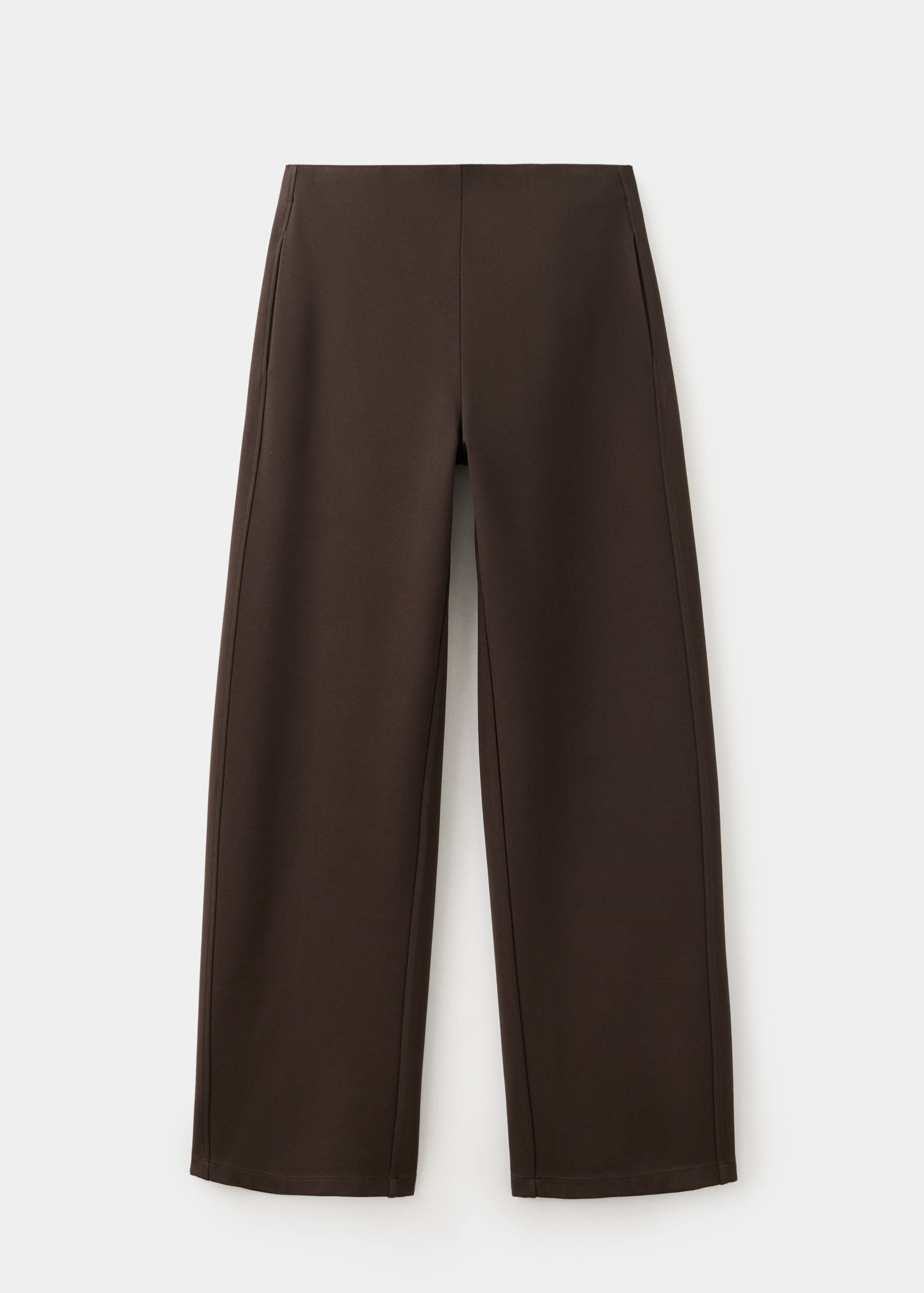 Fine-knit straight-fit trousers - Article without model
