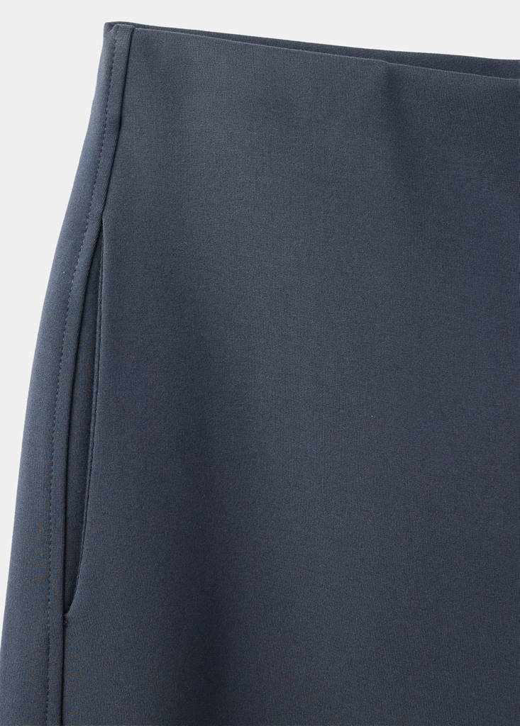 Fine-knit straight-fit trousers — Blue