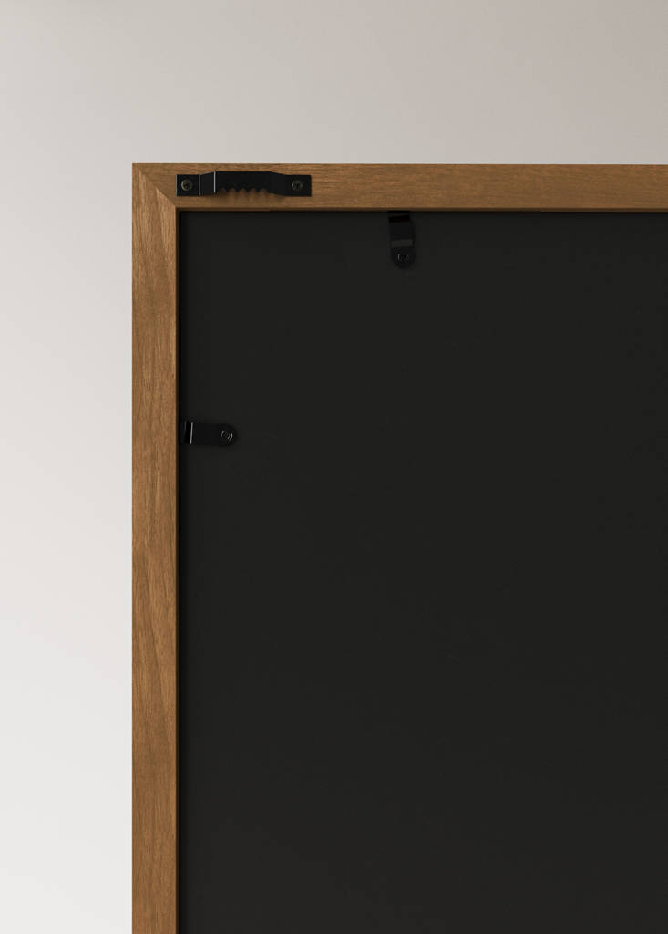 Large wooden photo frame with contrasting design — Brown