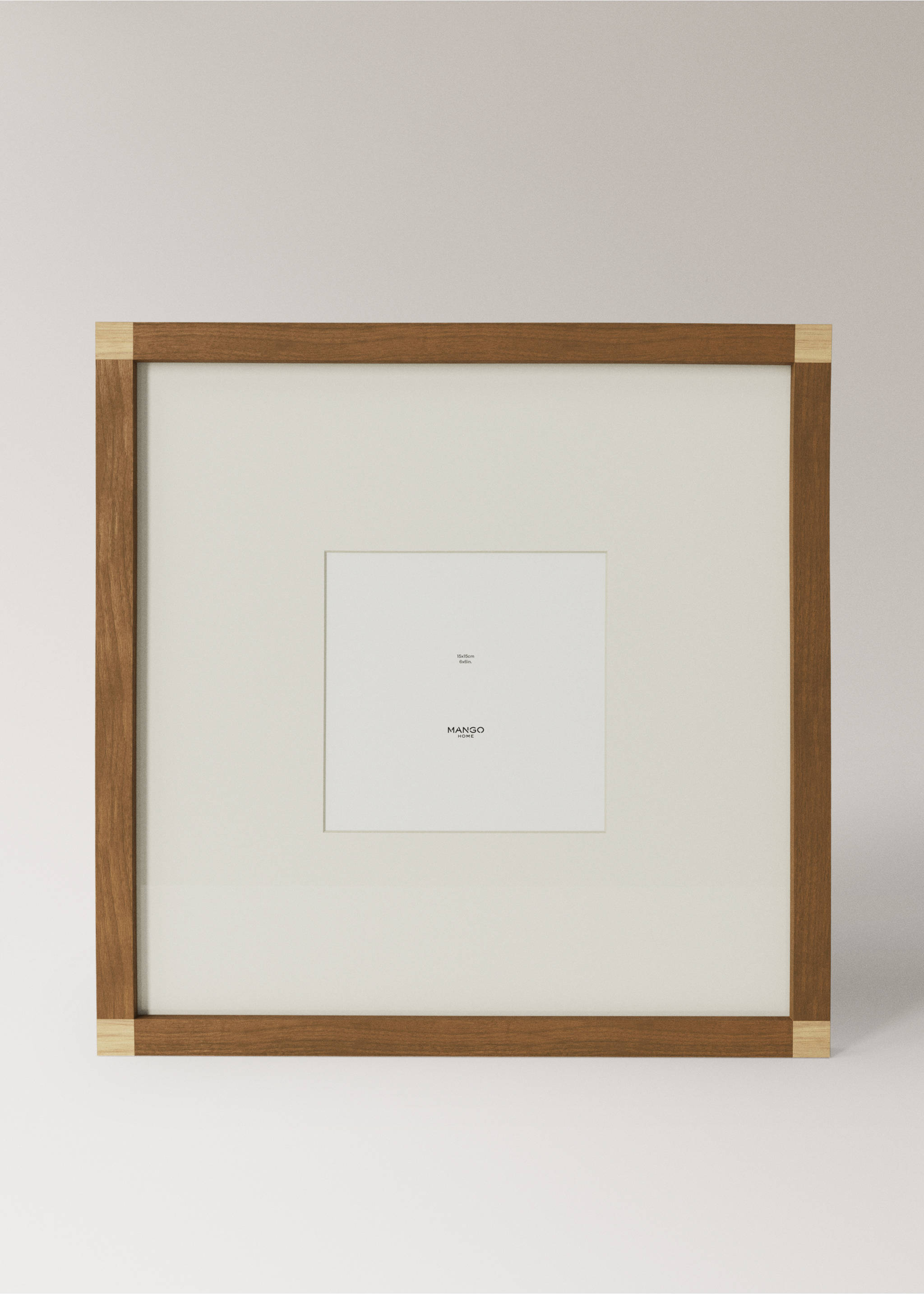 Large wooden photo frame with contrasting design - Article without model, Brown. Ref: 37074076-00.
