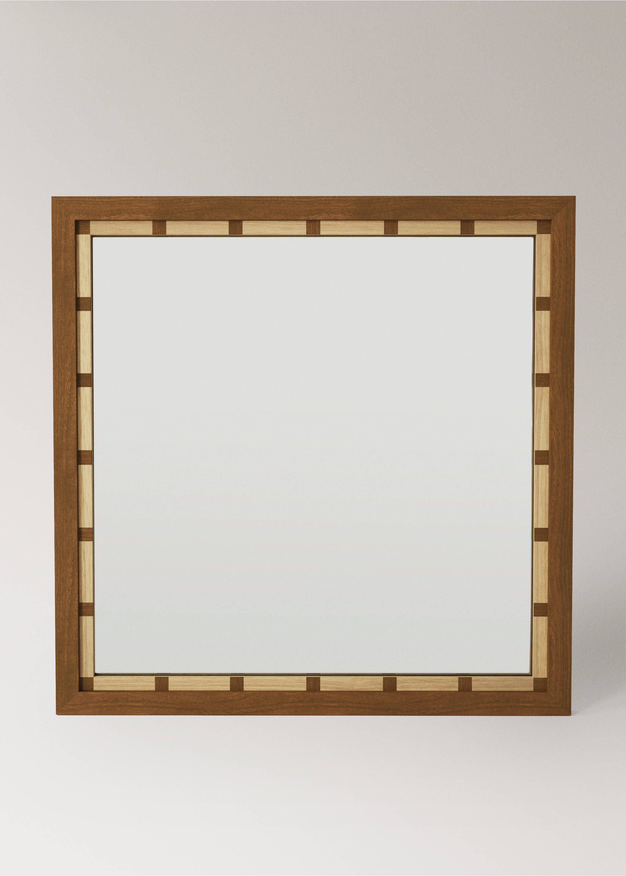 Large rectangular wooden wall mirror - Article without model, Brown. Ref: 37074077-00.