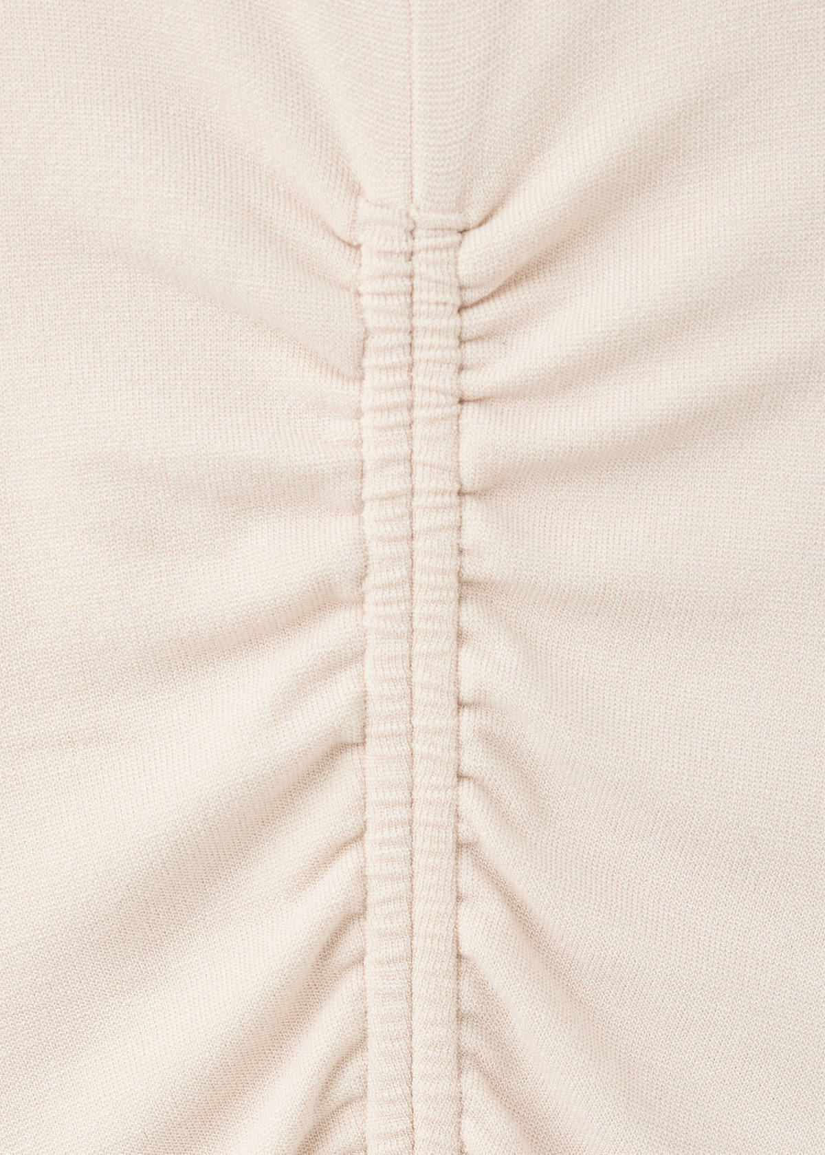 Fine-knit ruched dress — Sand