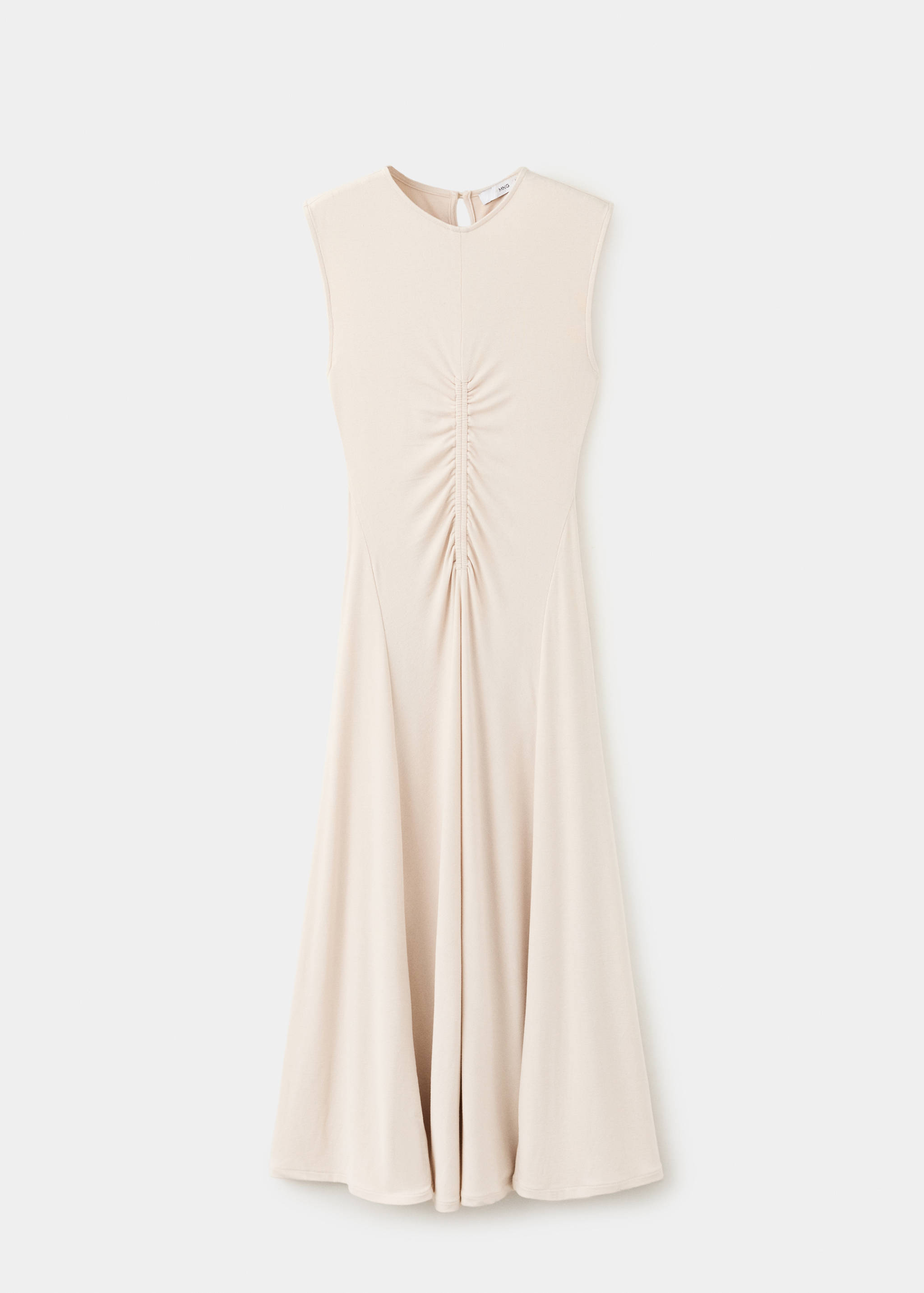 Fluid knit dress with gathered detail - Article without model
