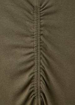 Fine-knit ruched dress — Khaki 6