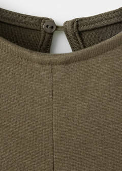 Fine-knit ruched dress — Khaki 7