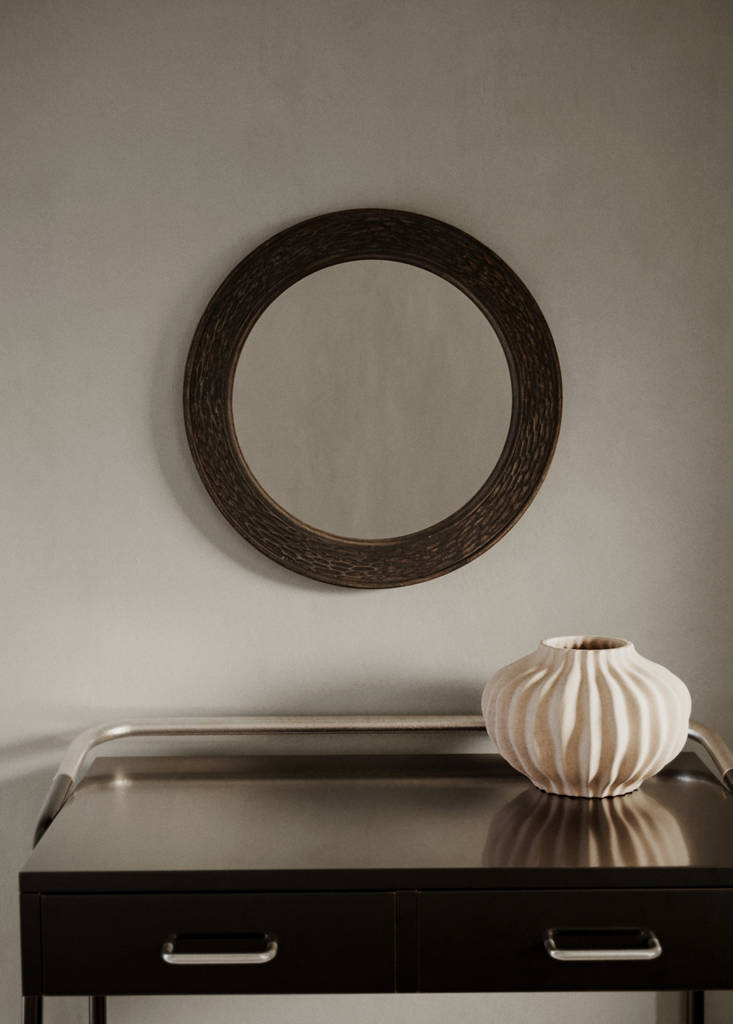 MIRROR CARVED — Brown