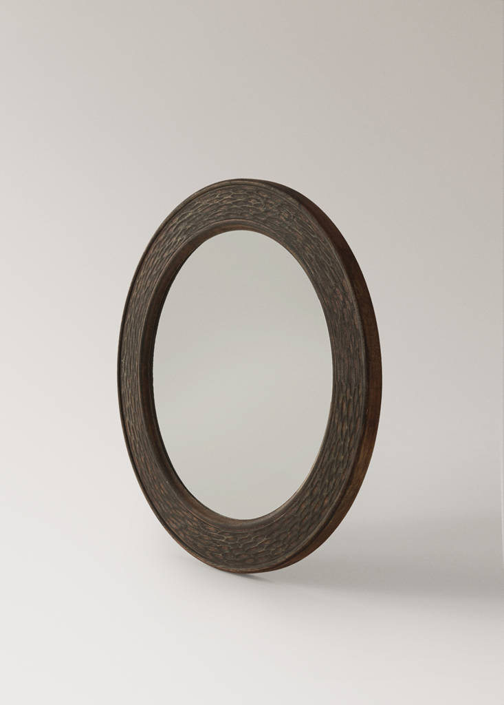 MIRROR CARVED — Brown