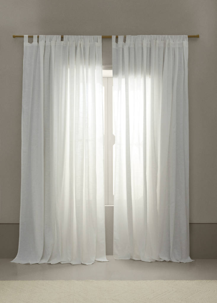 Medium-opacity cotton curtain — Off White