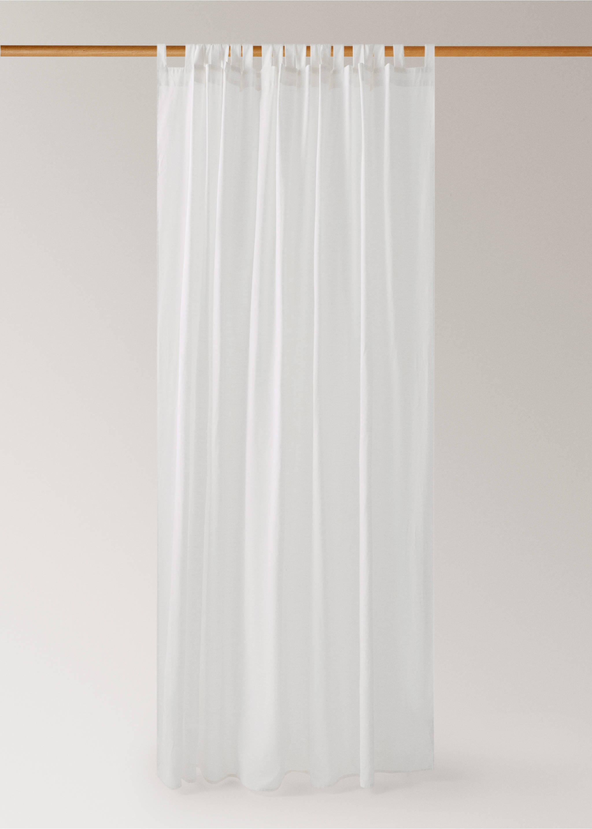 Medium-opacity cotton curtain - Article without model, Off White. Ref: 37074082-00.