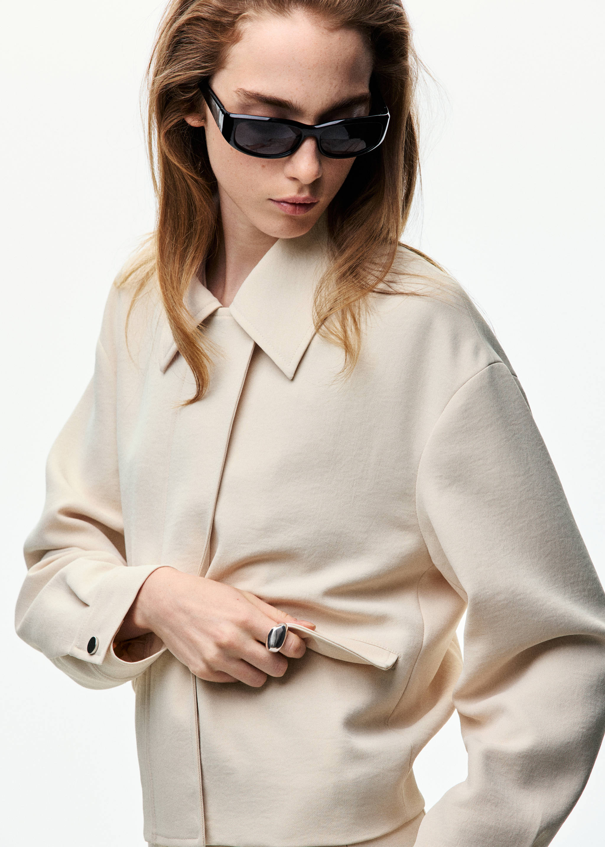 Bomber jacket with pockets - Medium plane