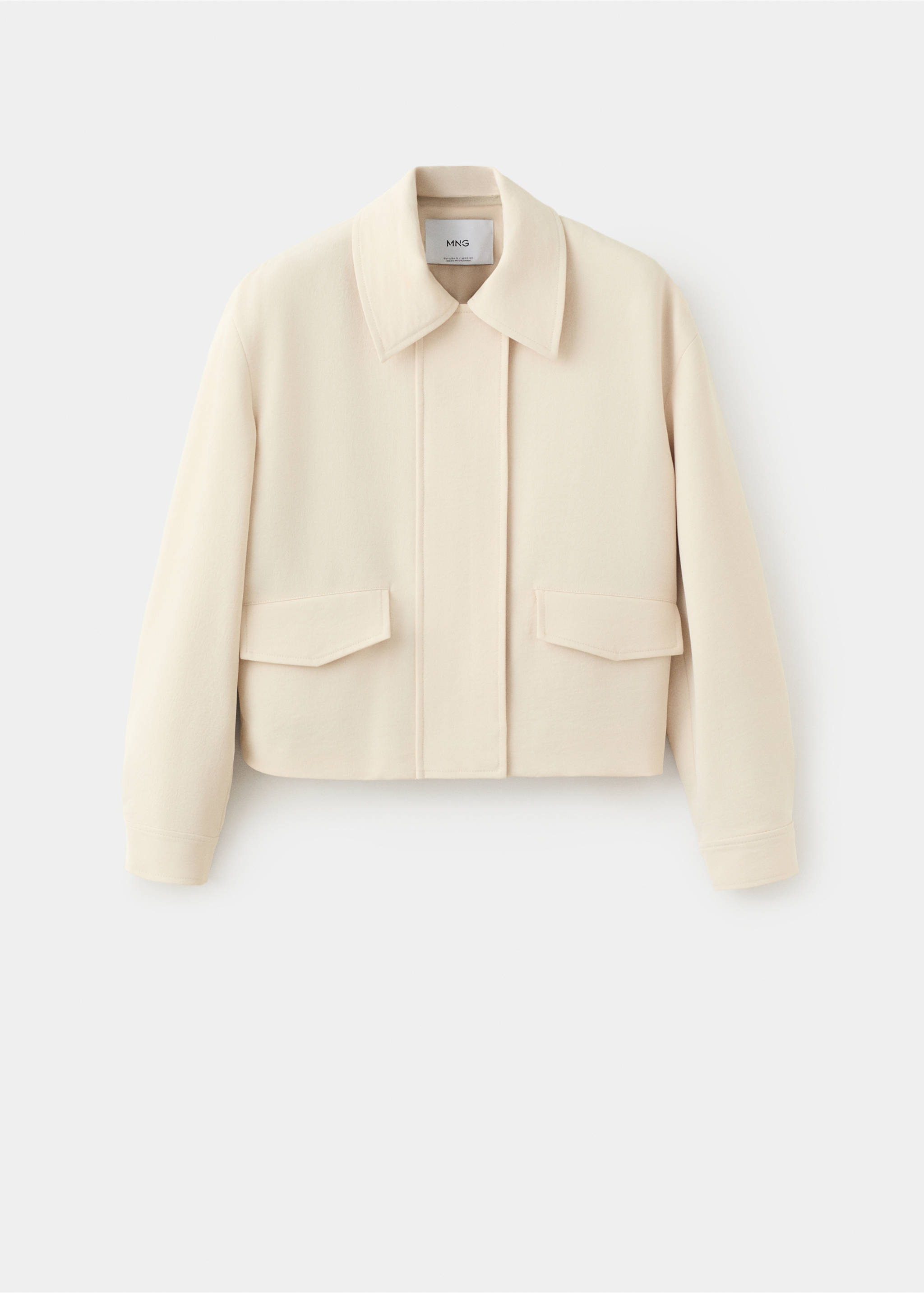 Bomber jacket with pockets - Article without model, Ecru. Ref: 37074084-00.