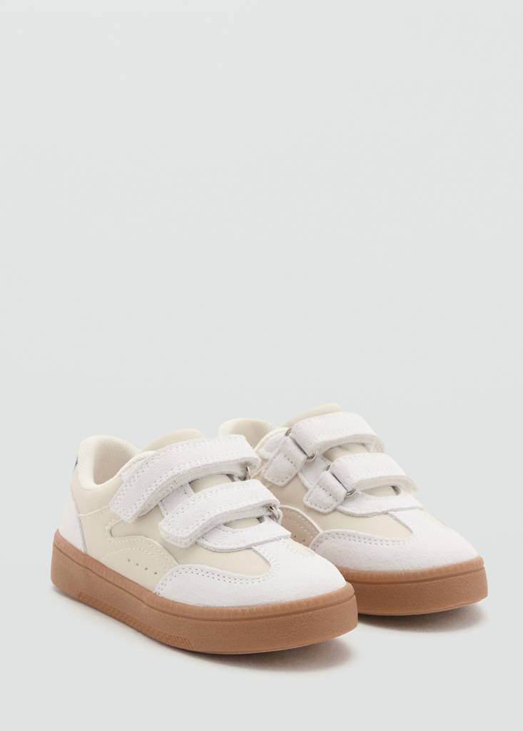 Velcro-strap sports shoes — White