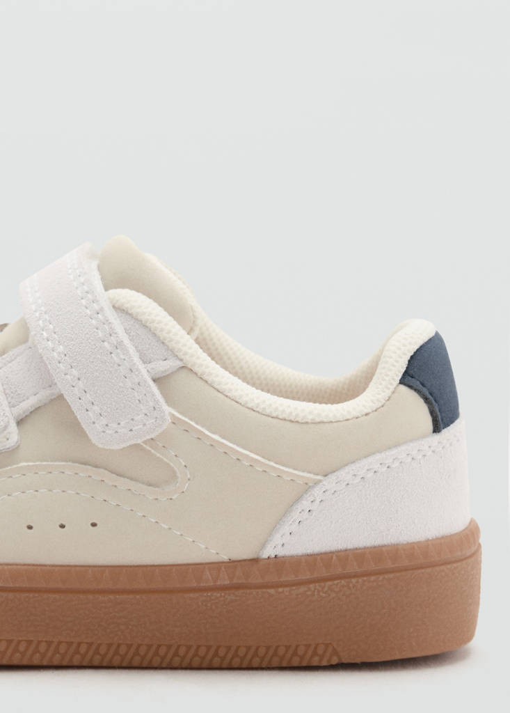 Velcro-strap sports shoes — White