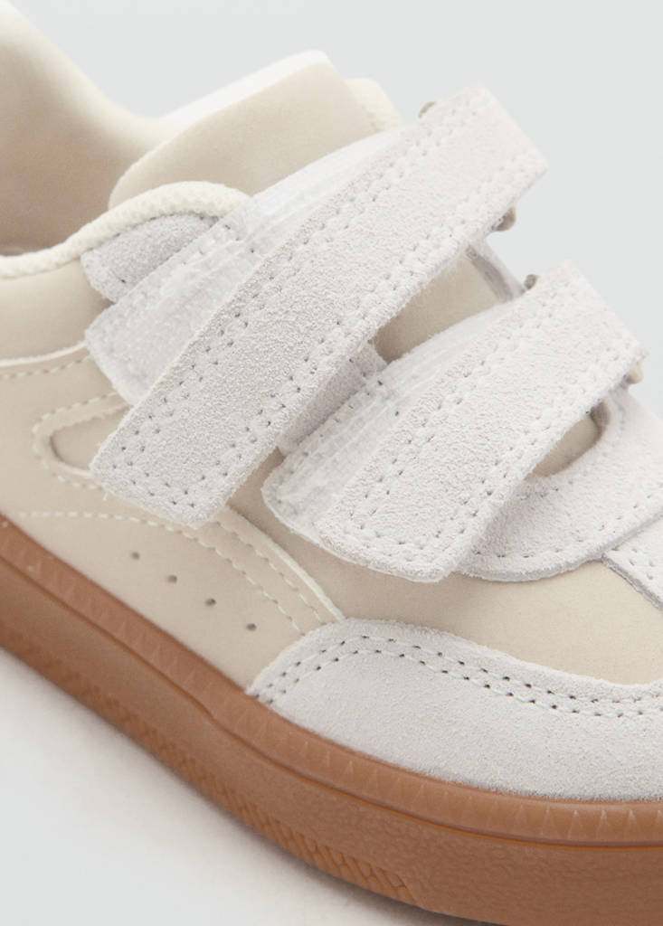Velcro-strap sports shoes — White