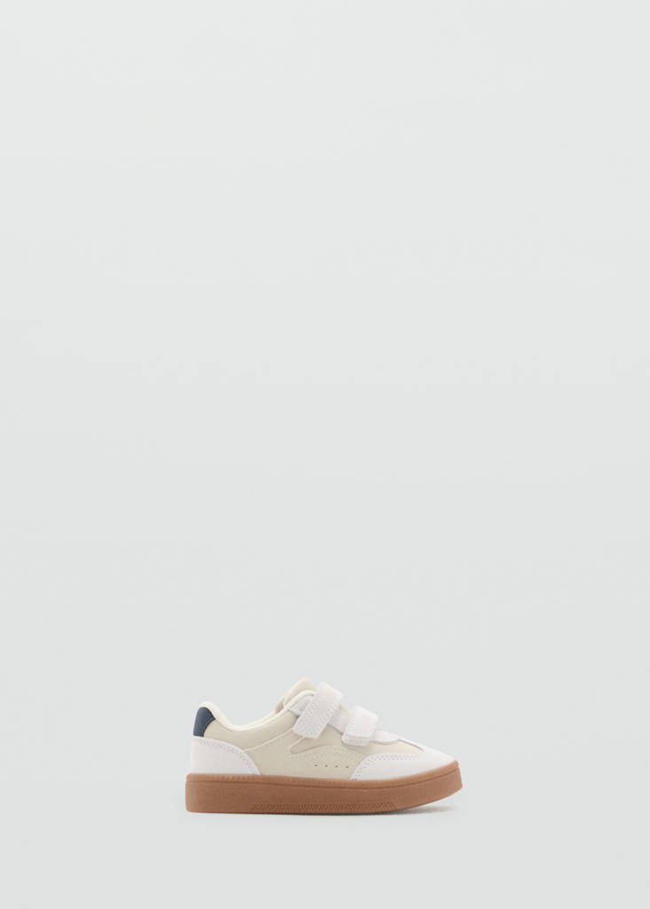 Velcro-strap sports shoes — White