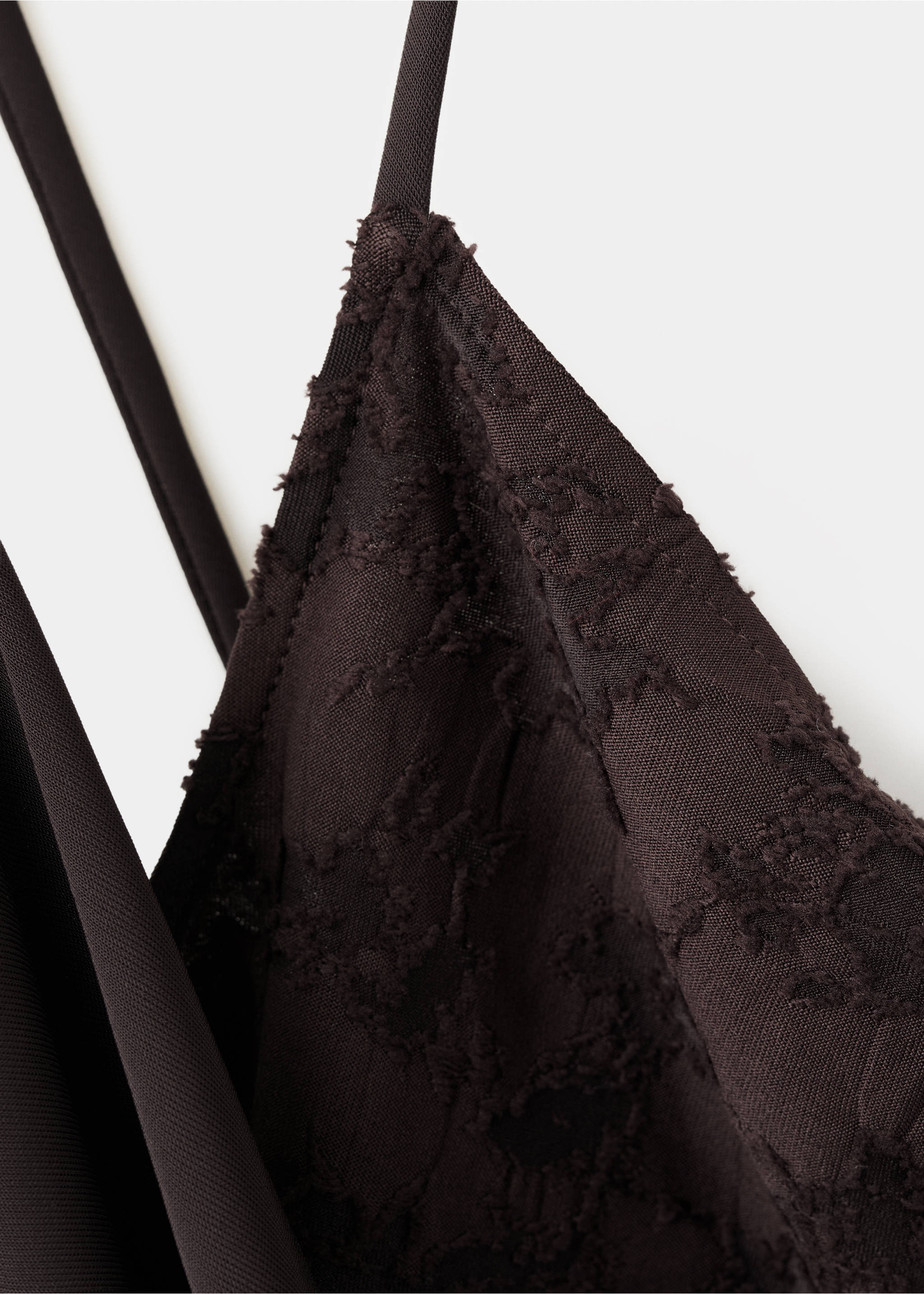 Top halter brodé - Détail de l'article 8, Marron. Ref: 37074087-00.