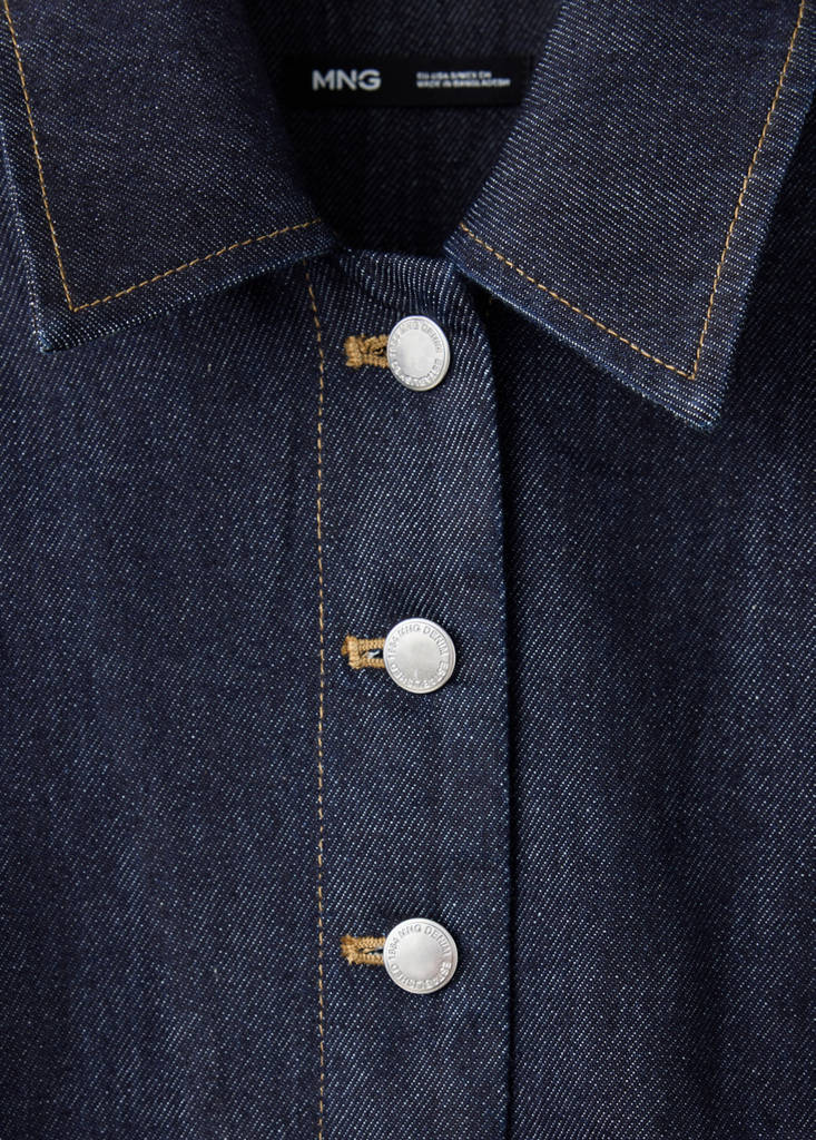 Short-sleeved denim jumpsuit — Open Blue