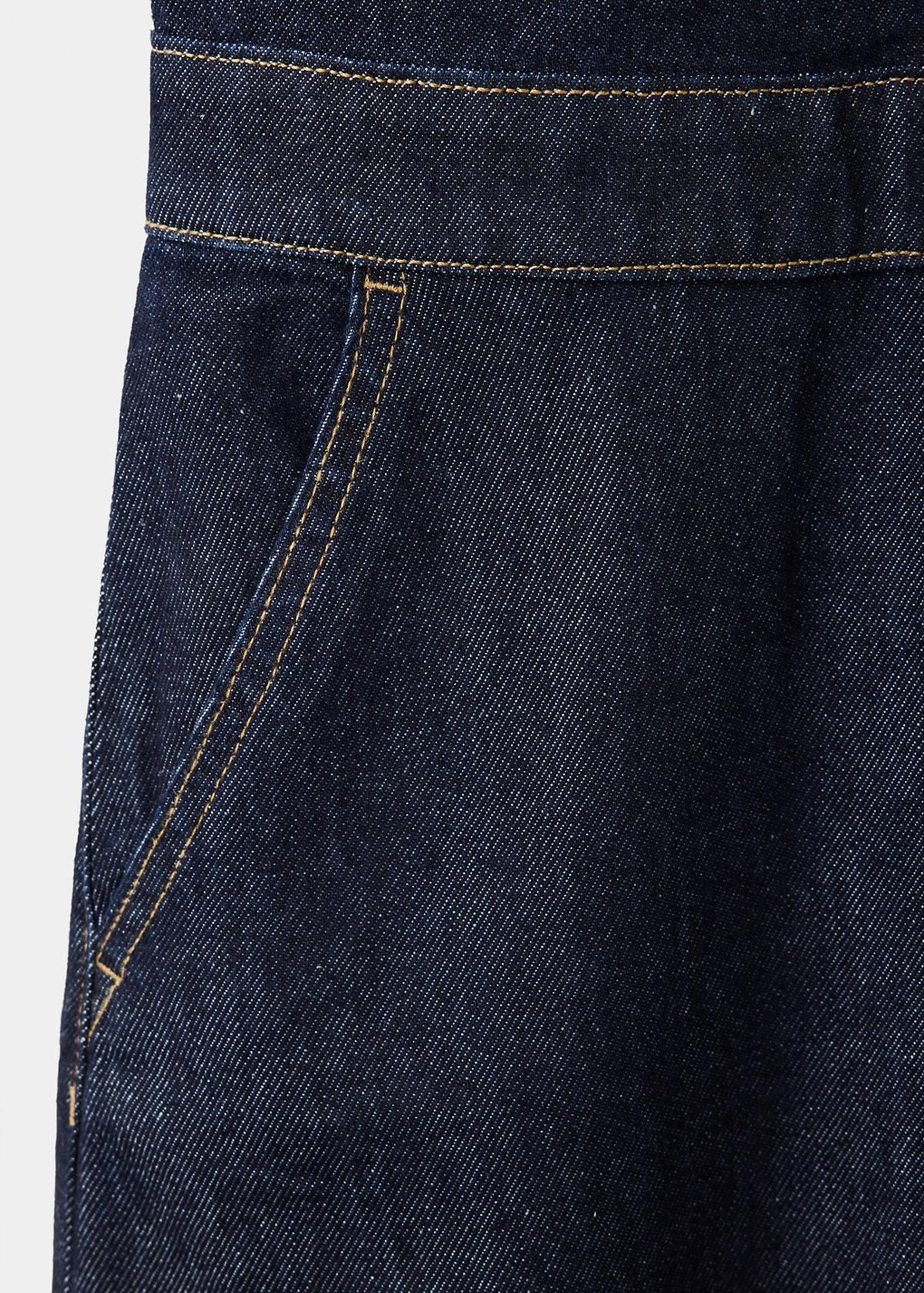 Short-sleeved denim jumpsuit — Open Blue