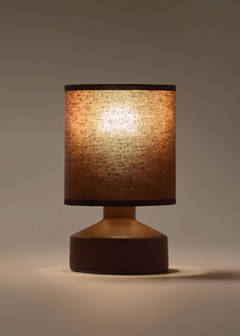 Ceramic base lamp with contrasting shade — Brown 4