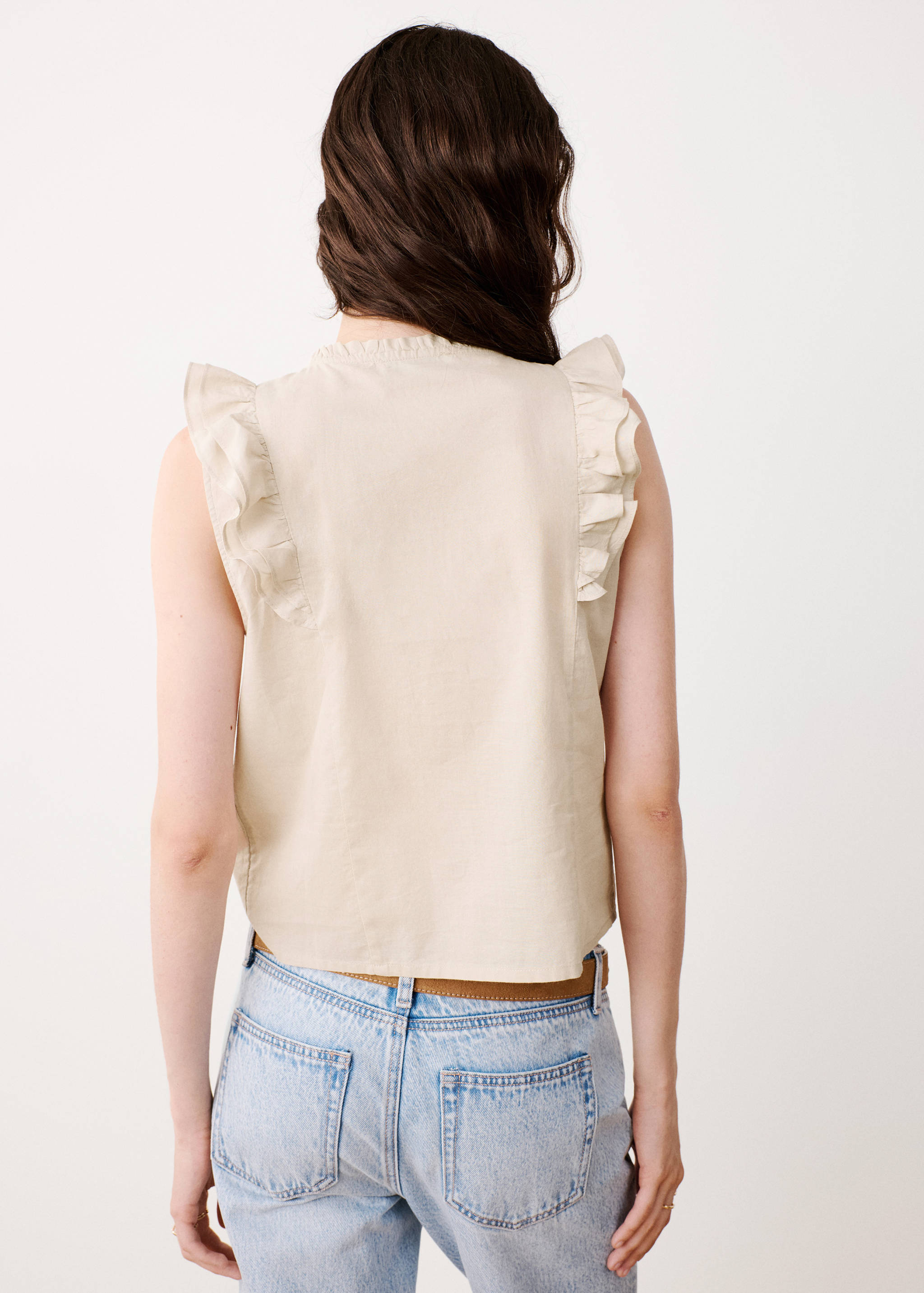 Cotton top with frill detail - Reverse of the article