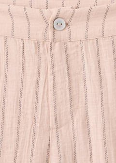 Low-rise textured striped trousers — Pastel Pink 5