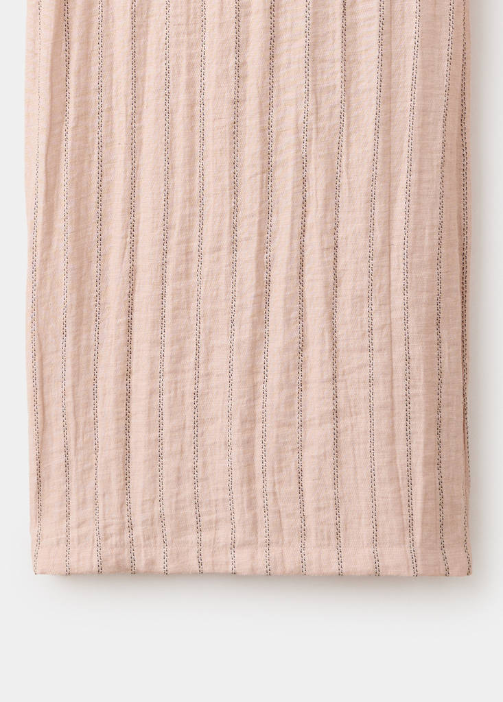 Low-rise textured striped trousers — Pastel Pink