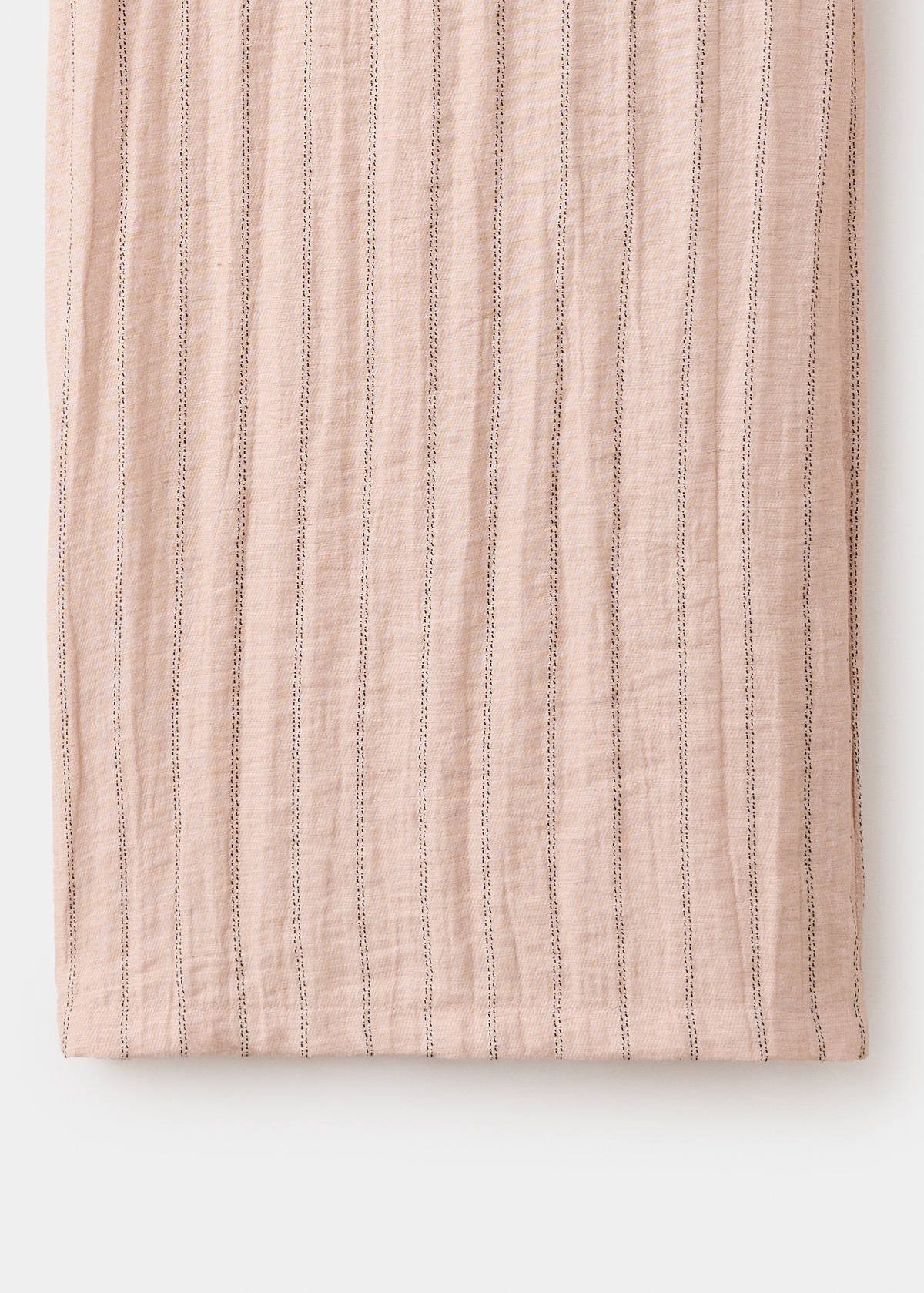 Low-rise textured striped trousers — Pastel Pink