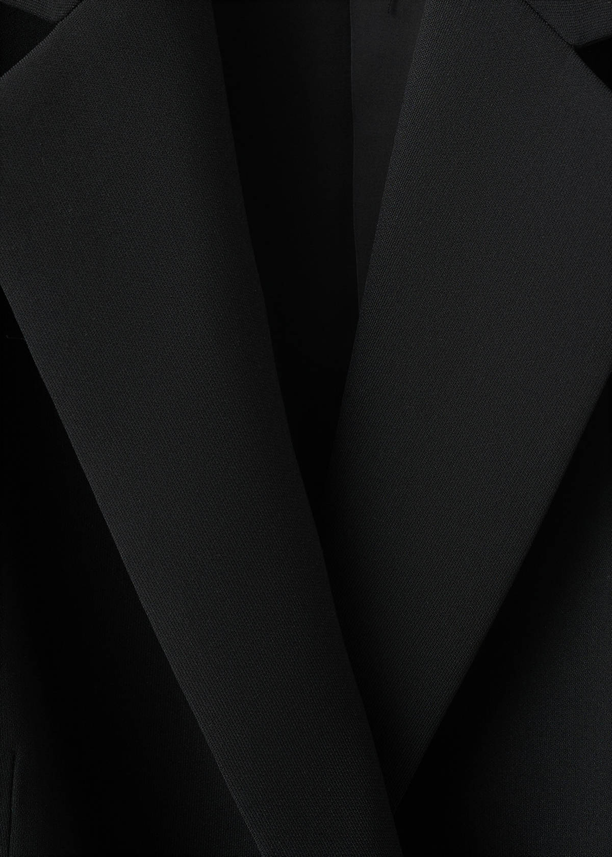 Double-breasted belted suit blazer — Black