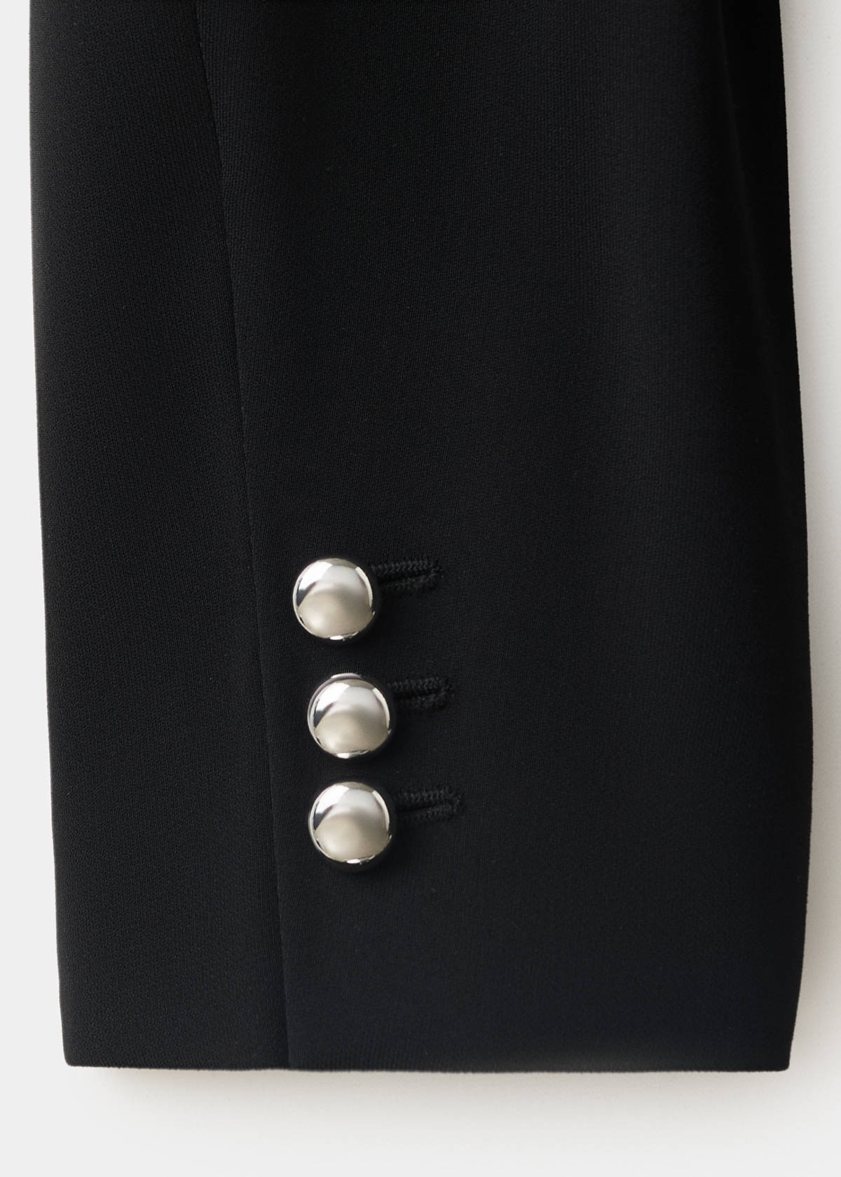 Double-breasted belted suit blazer — Black