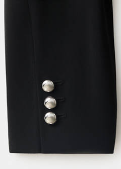 Double-breasted belted suit blazer — Black 7