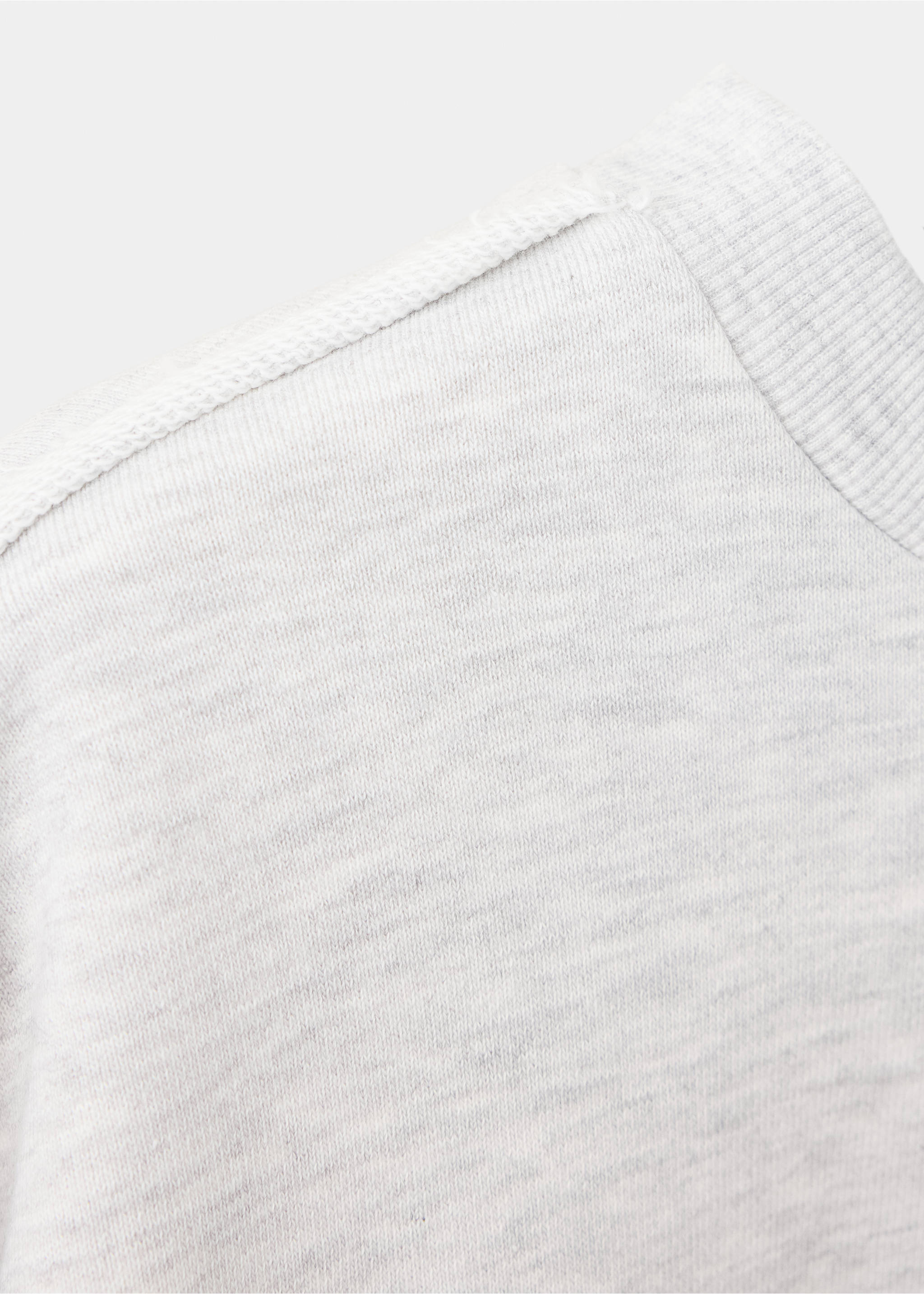 Sweatshirt with printed text - Details of the article 8, Light Heather Grey. Ref: 37074094-00.