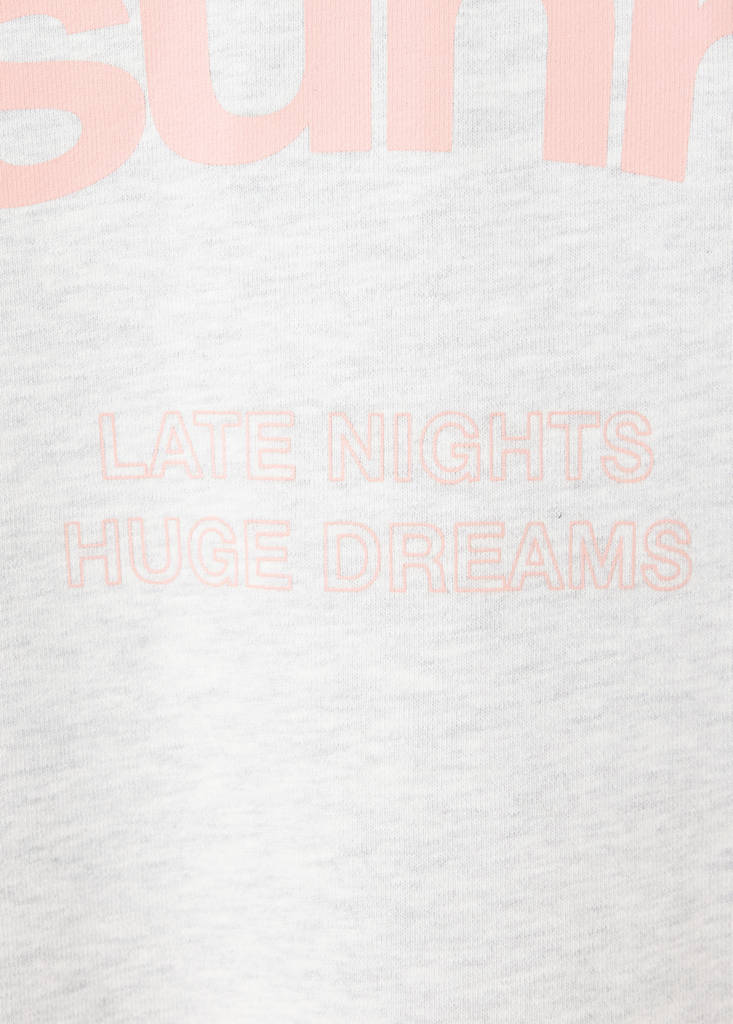 Sweatshirt with printed text — Light Heather Grey